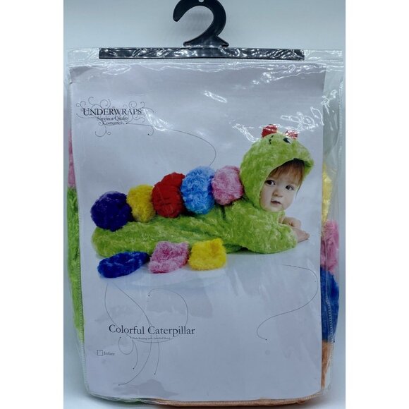 Underwraps Colorful Caterpillar Infant 0-6 M Plush Bunting Halloween Costume - Picture 2 of 10